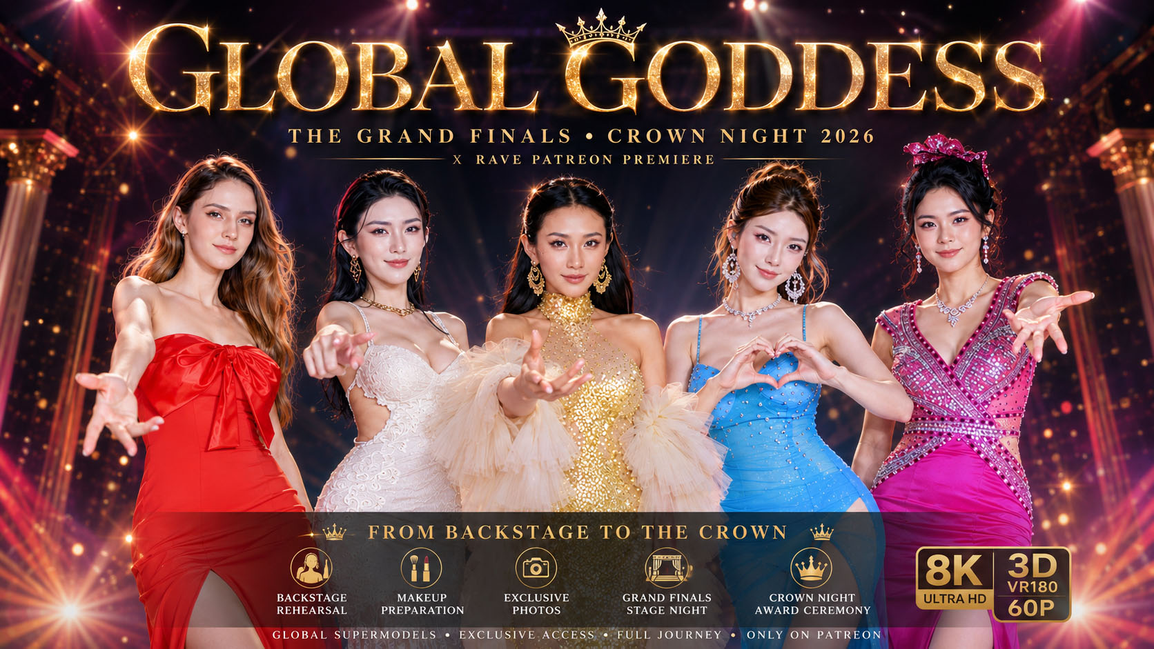 GLOBAL GODDESS Grand Finals und Crown Night 2026 in 8K 3D VR180